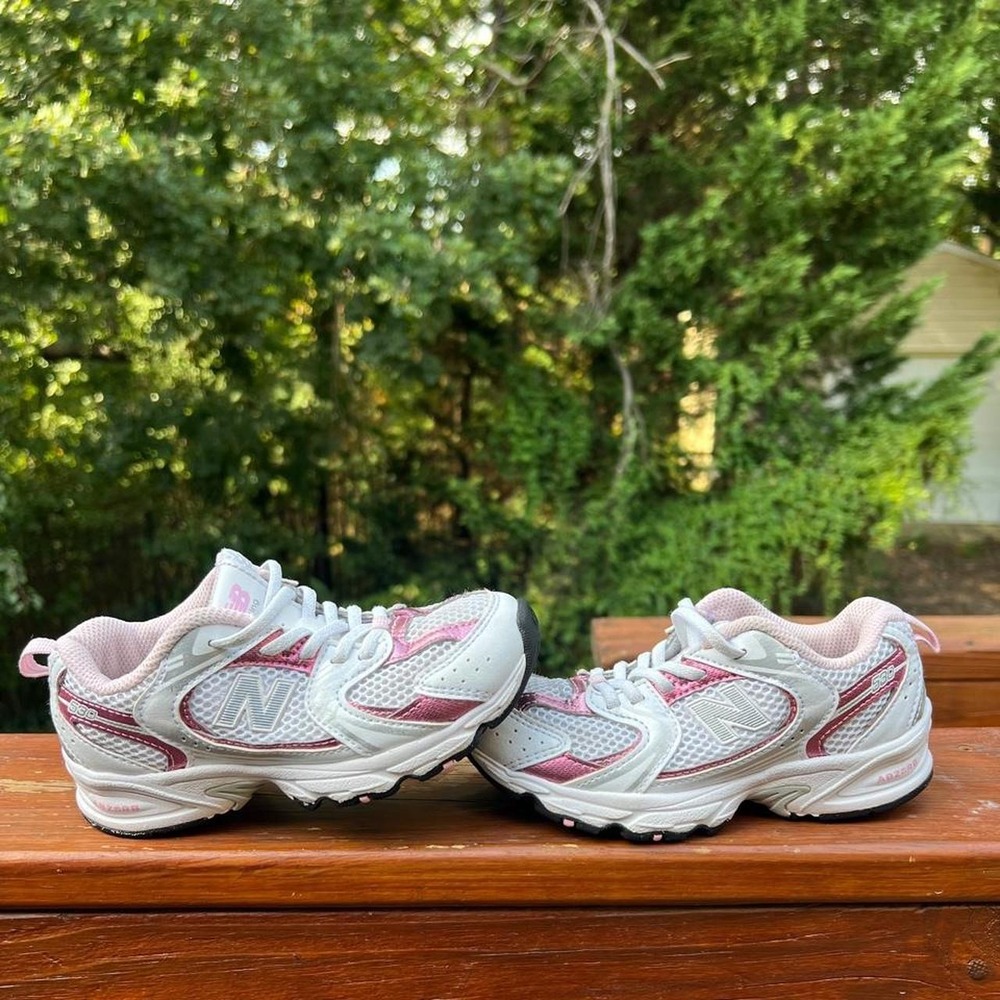 New Balance 530 Youth 12 Girls Pink White SilverEasy On Running School  Sneakers